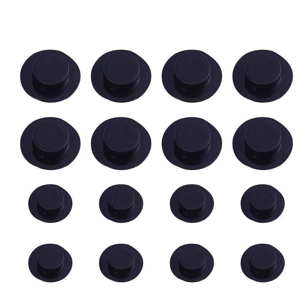 7965 60pcs Mini Black Clown Hat Decoration: Christmas Snowman Top Hats